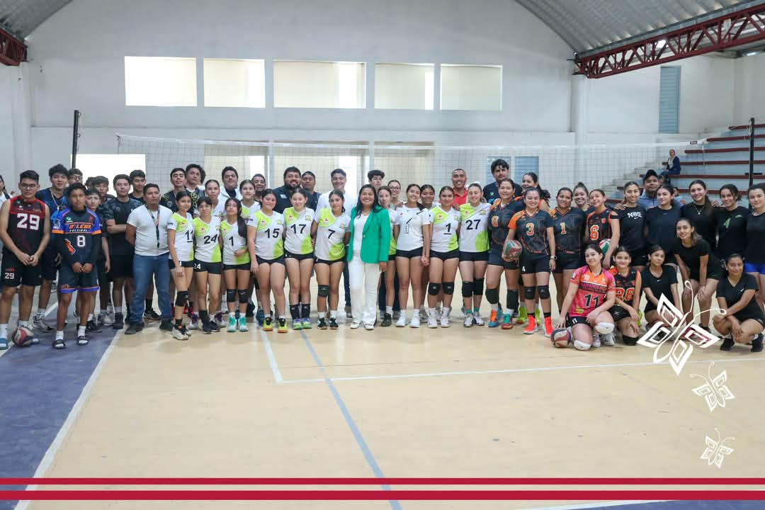 Pone en marcha alcaldesa Alfa Citlalli el torneo navideño de voleibol